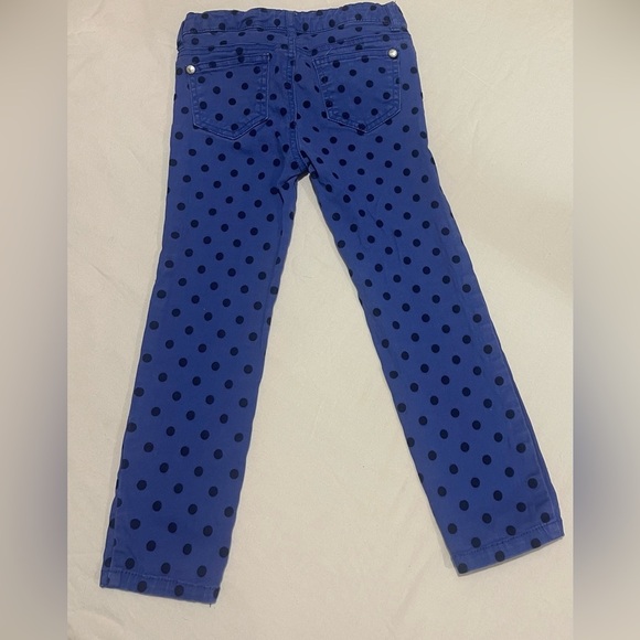 Celerity Pink Girls electric blue polka dot pants child size 5 - Picture 2 of 2